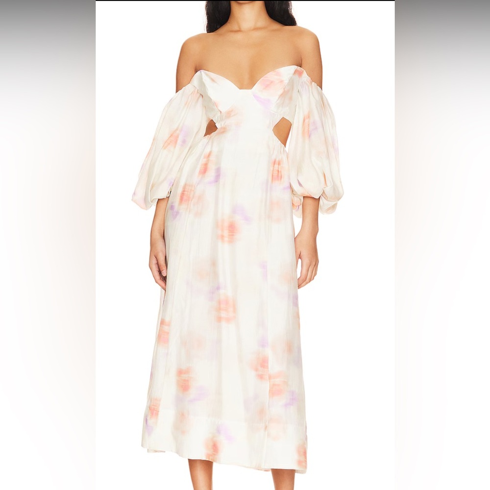 Bardot Lucia Midi Dress in Painterly Floral Size Small